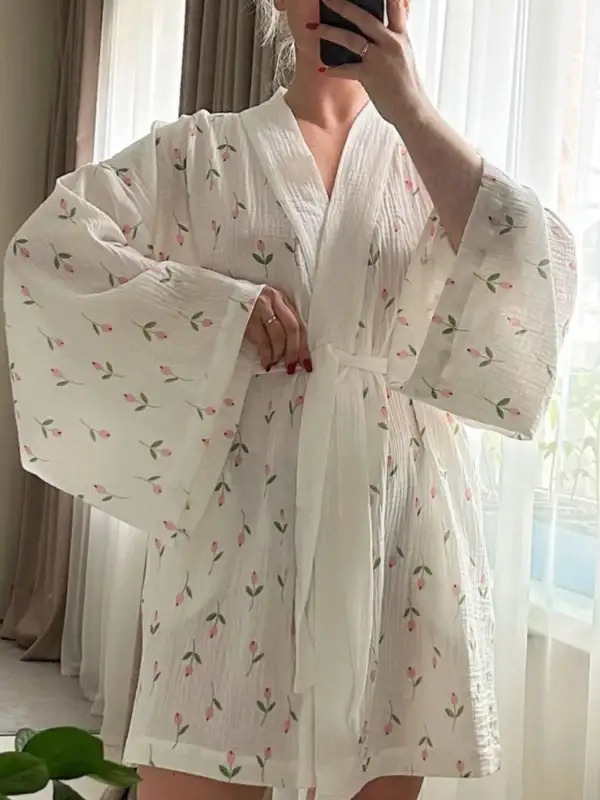 Print Lightweight Lounge Nightgown