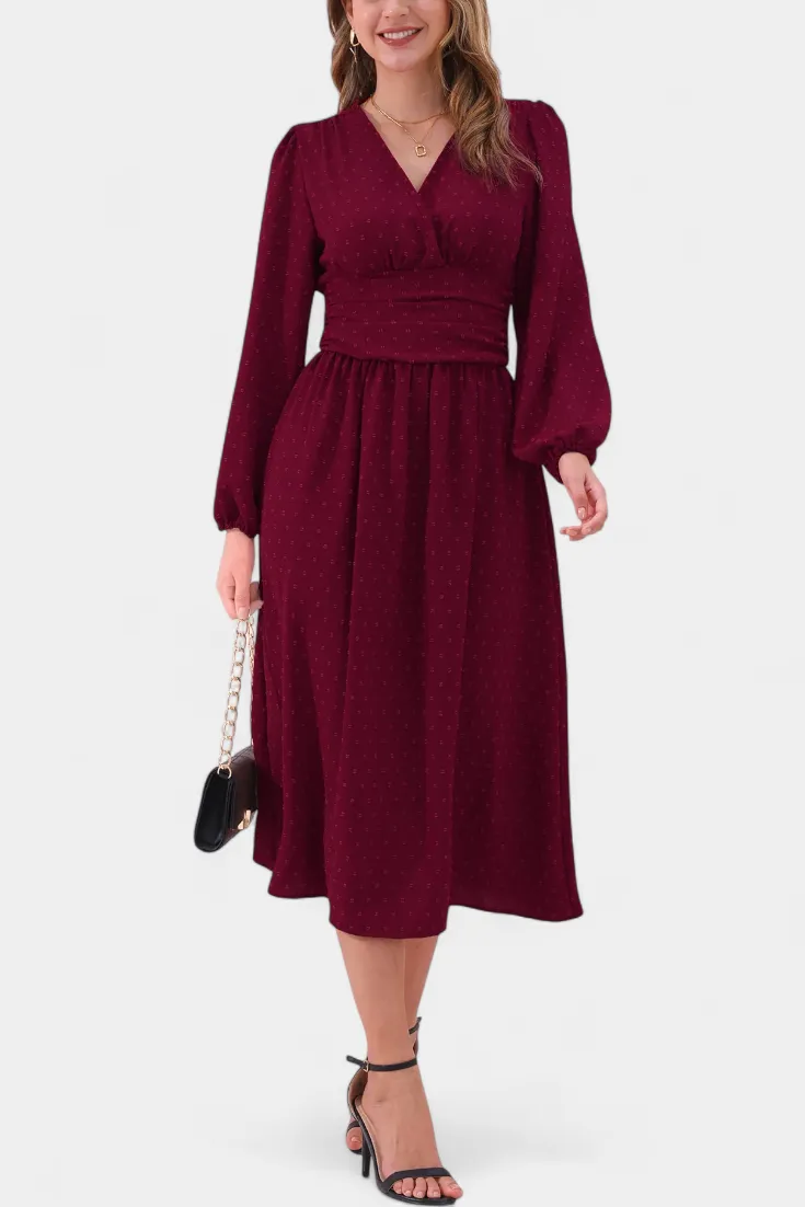 Polka-Dot Midi Dress
