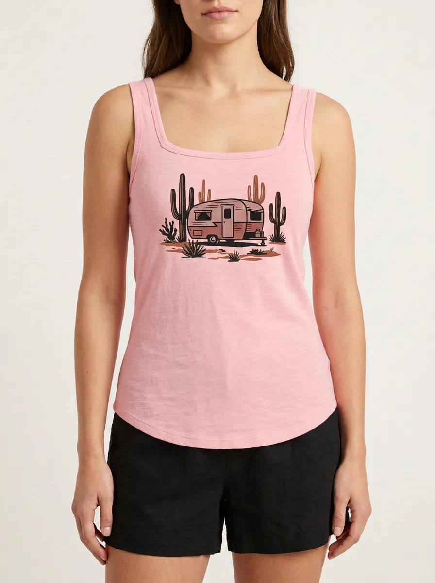 Cactus Built-In Bra Tank Top