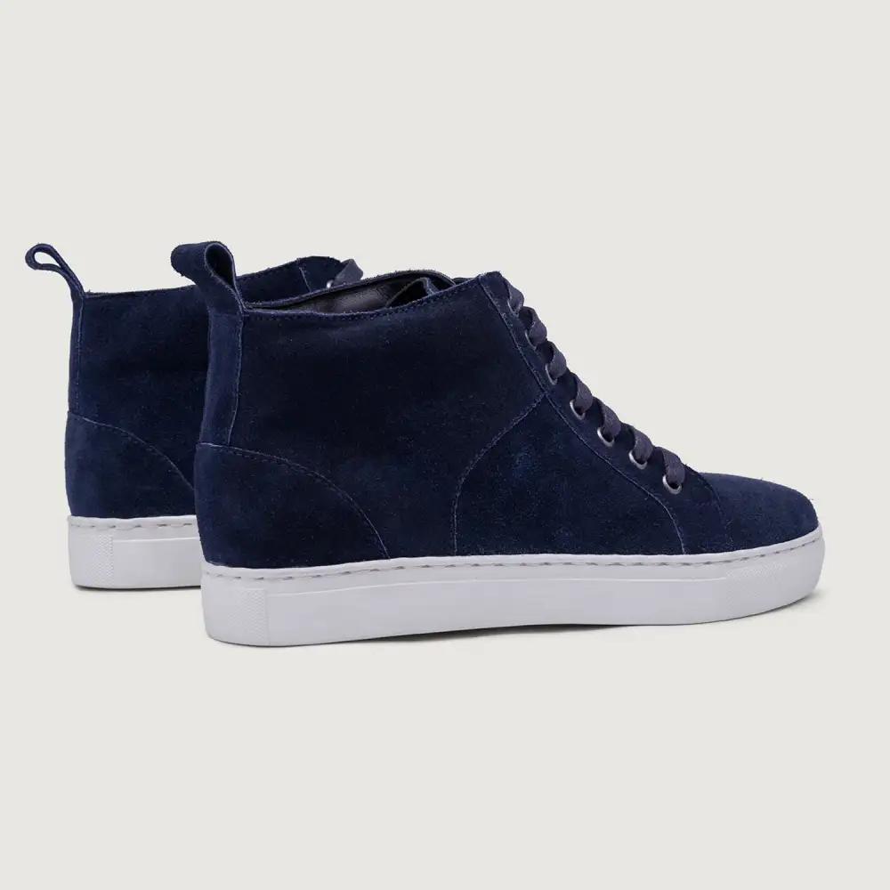 Textured Suede High Top Sneakers