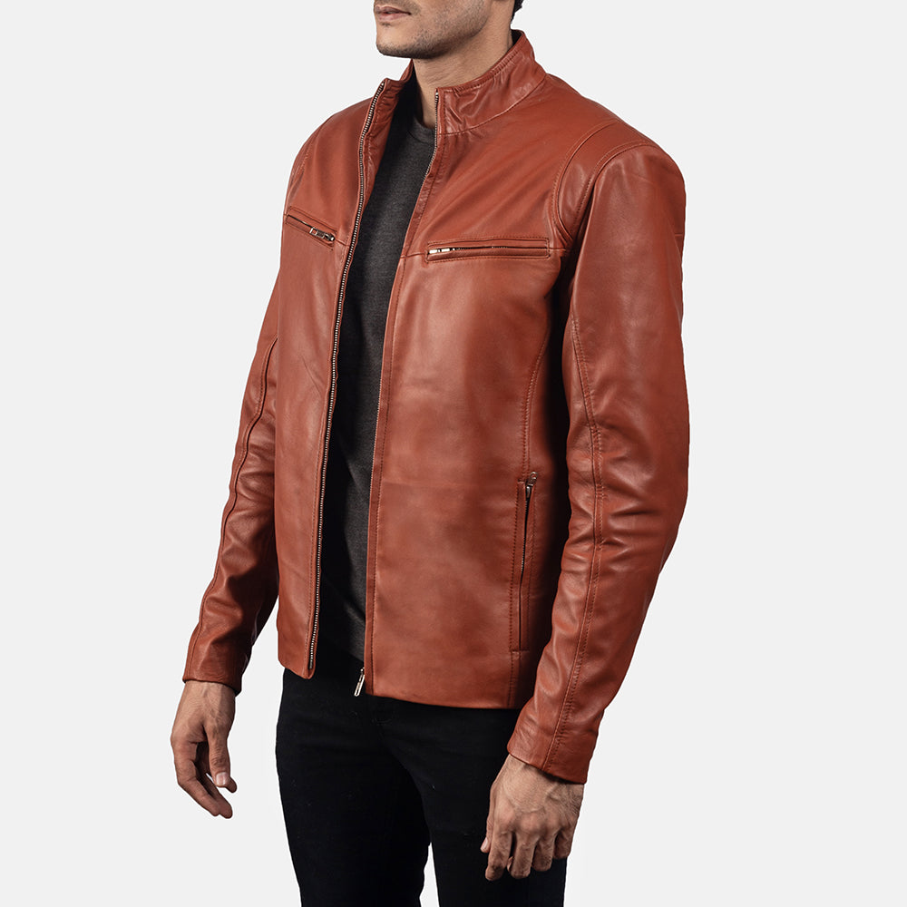 Men's Classic Modern Biker Leather Jacket