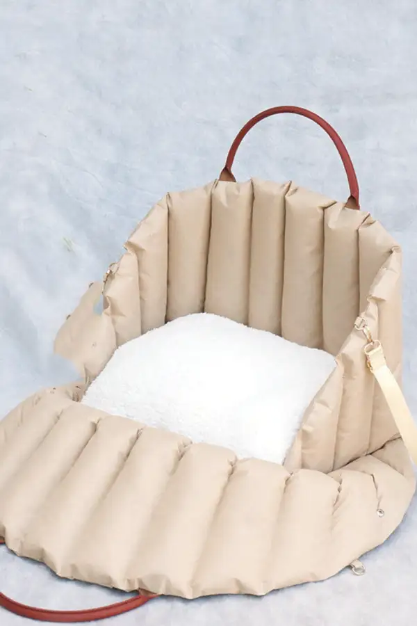 Soft Cozy Cloth Pet Nest Small Medium Light Deep Khaki