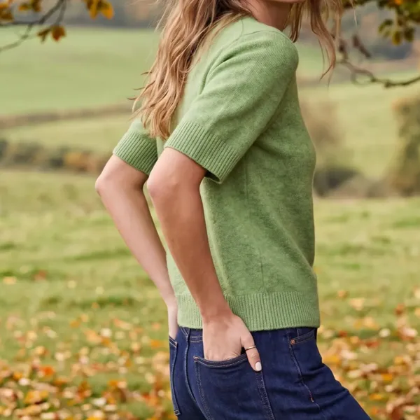 Short Sleeve Sweater Top