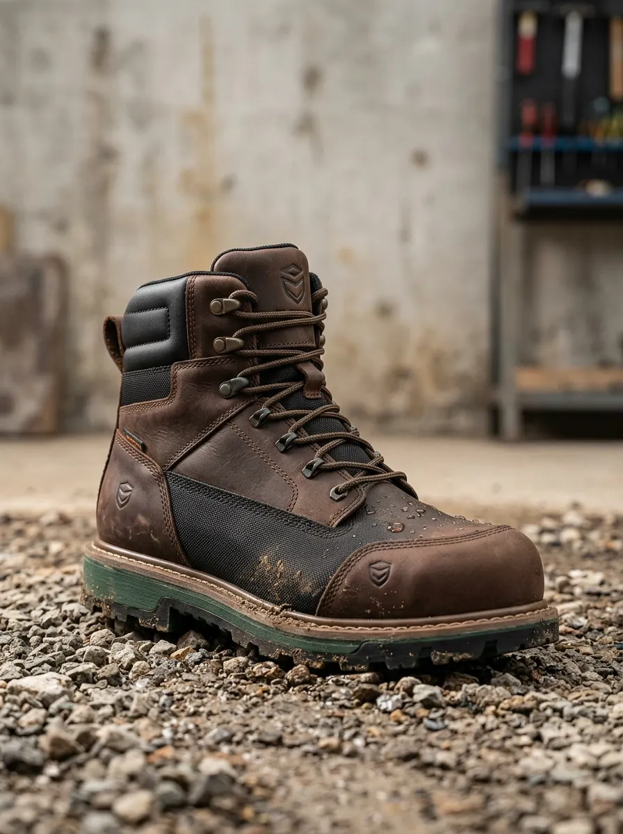 Field-Ready Tactical Leather-Look Men's Waterproof Work Boots