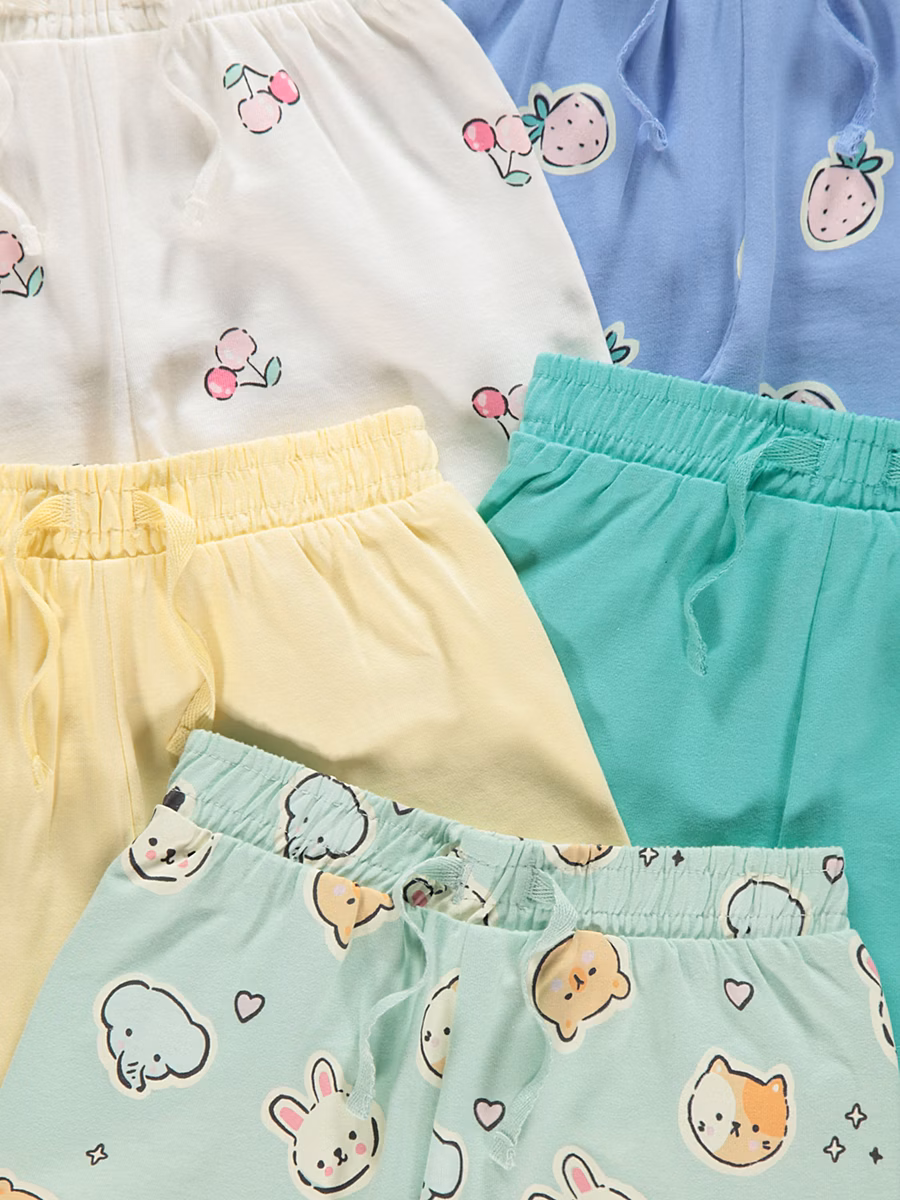 Pastel Cartoon Shorts 5 Pack detail 1