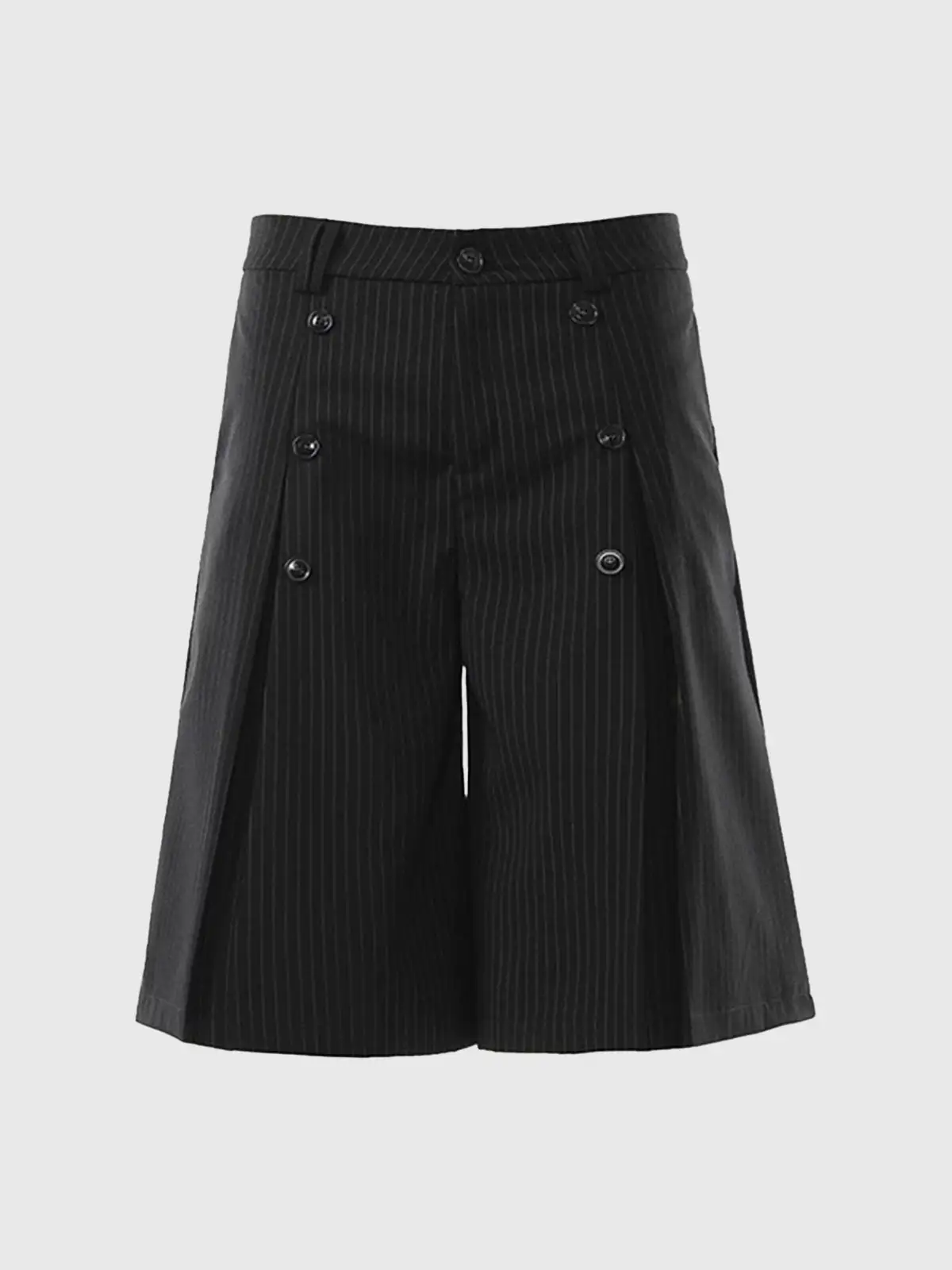 Wide-Leg Striped Shorts