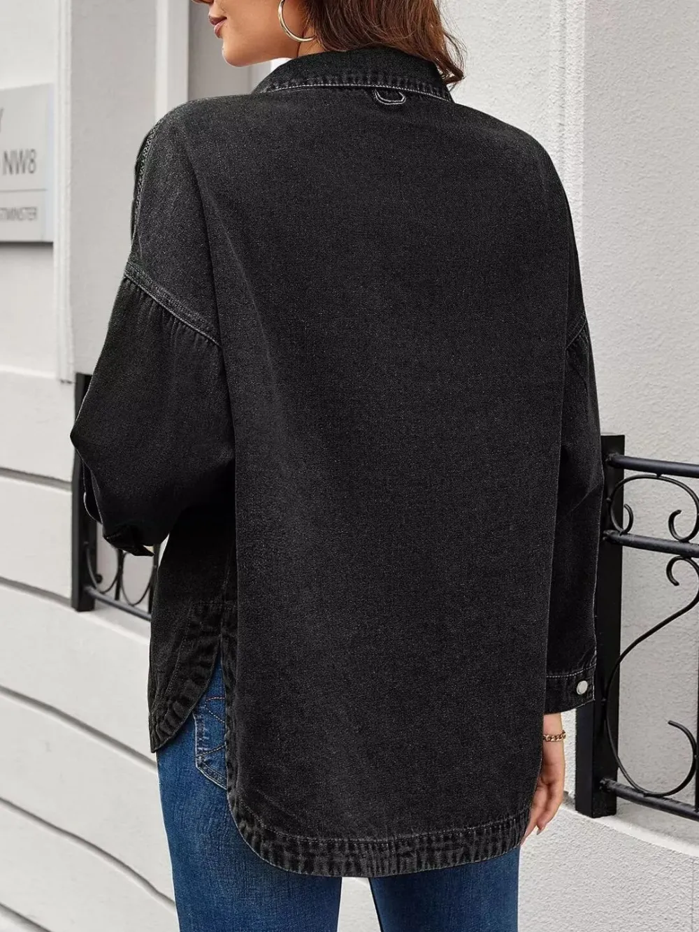 Vintage Wash Button-down Jacket