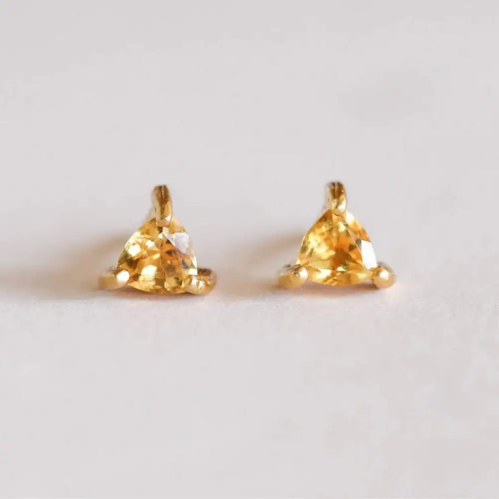 Delicate Minimal Gem Stud Earrings
