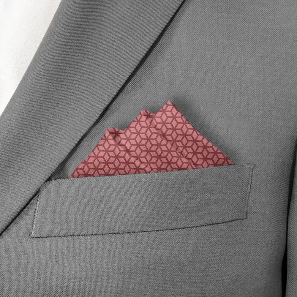 Elegant Tailored Geometric Pocket Square