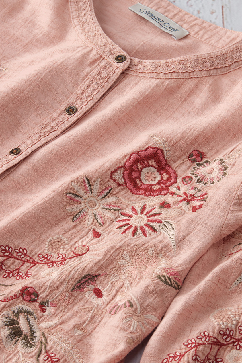 Flora Vista Embroidered Top