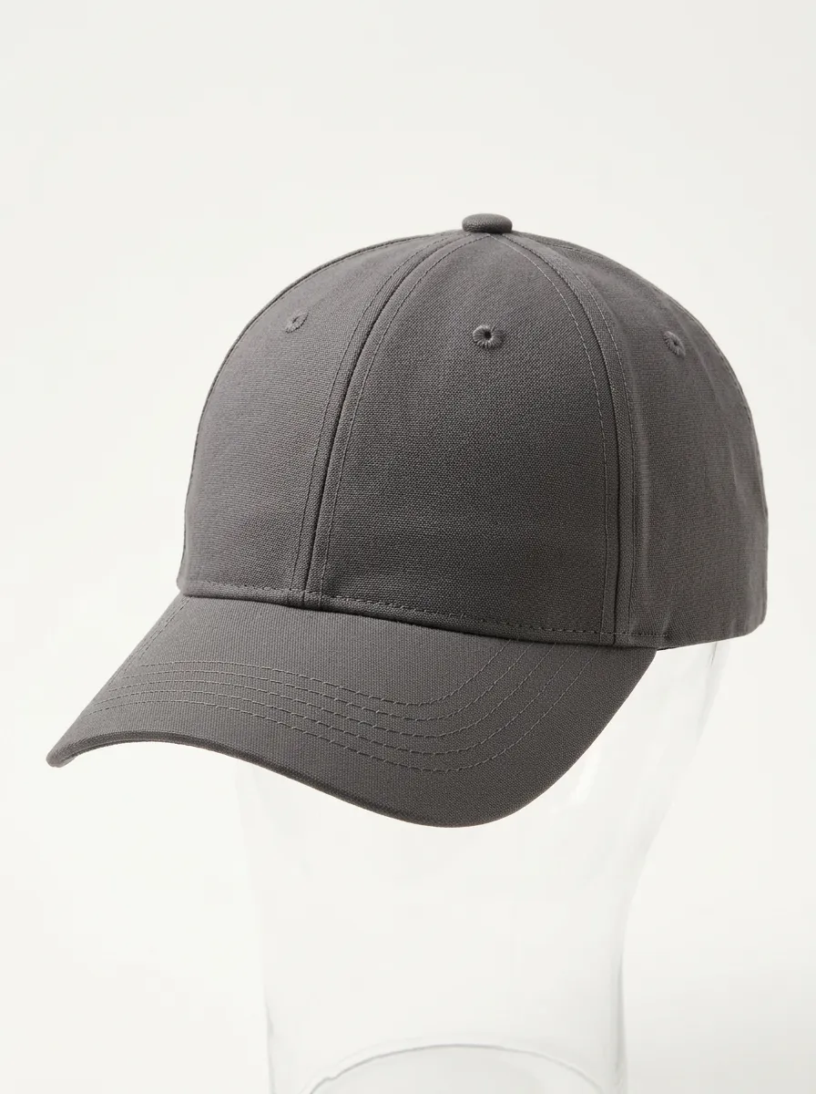 Unisex Minimalist Plain Dark Grey Curved Brim Baseball Cap