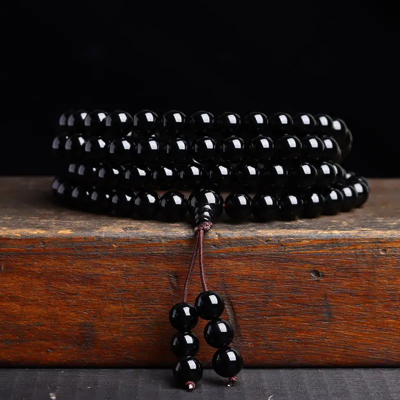 Beads Obsidian Lce Obsidian Fulfilment Mala Bracelet