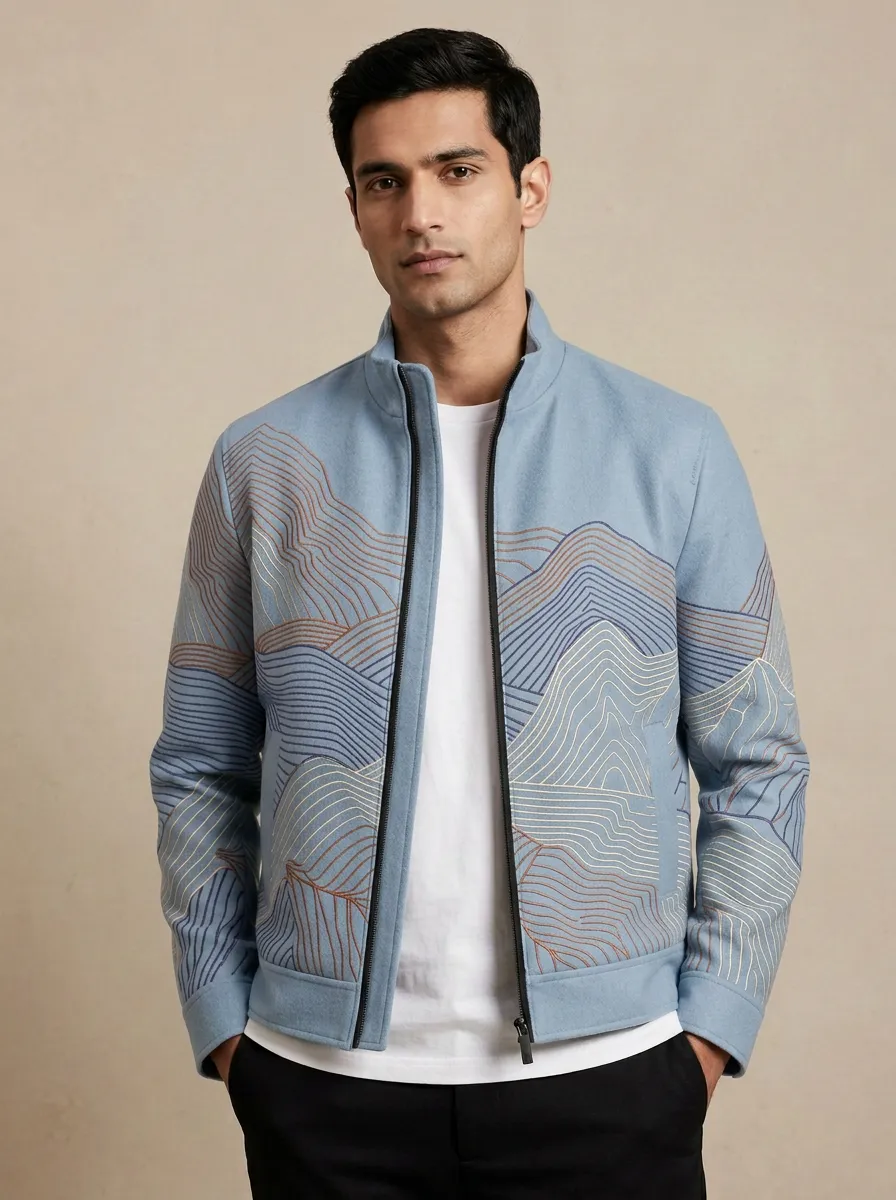 Mountain Graphic Zip-Up Jacket