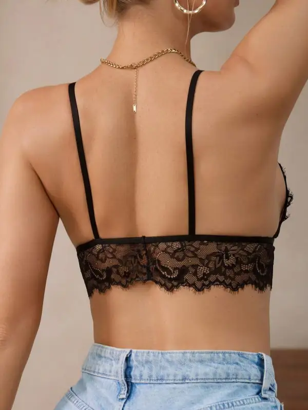Wire-Free Lace Bralette Everyday Support Bra