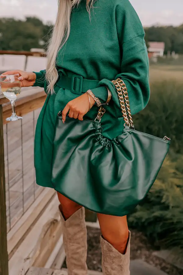 Faux Leather Carryall Tote With Shoulder-Strap Detail