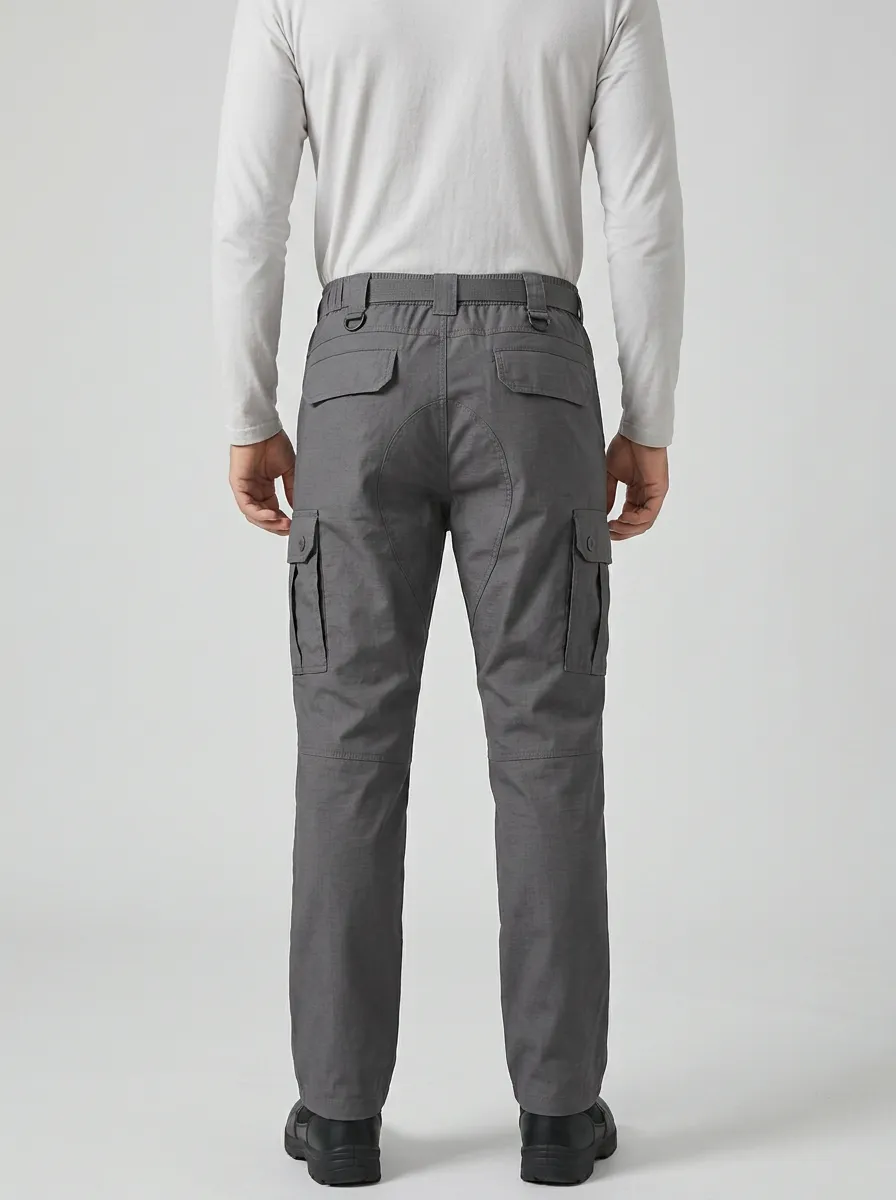 Refined Belted Men's Multi-Pocket Waterproof Tactical Cargo Pants