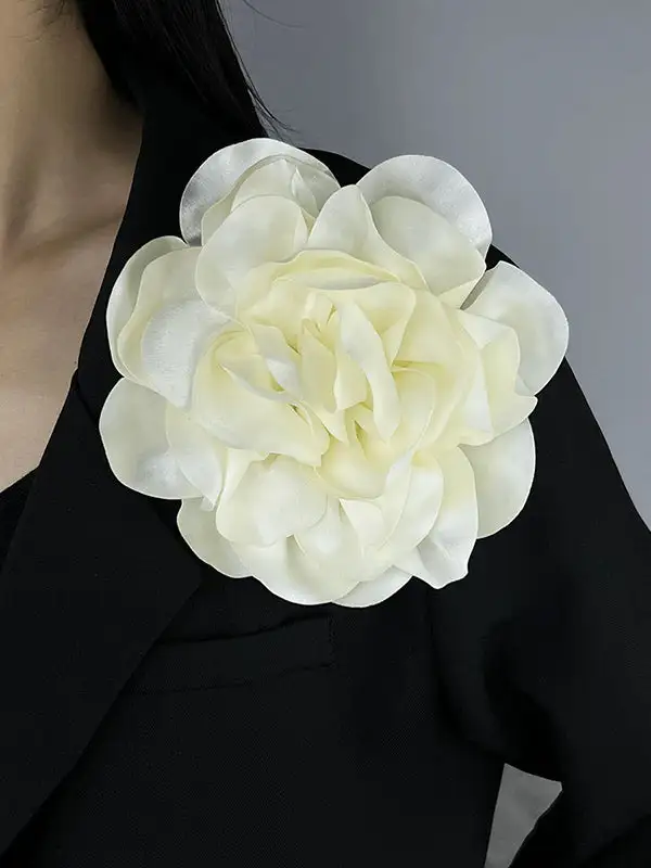 Layered Floral Statement Brooch