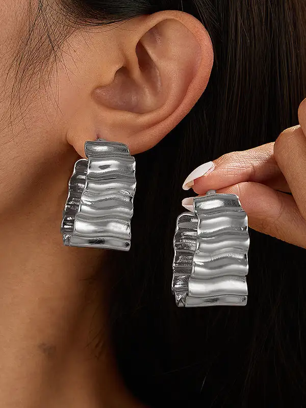 Modern Petal Drop Earrings
