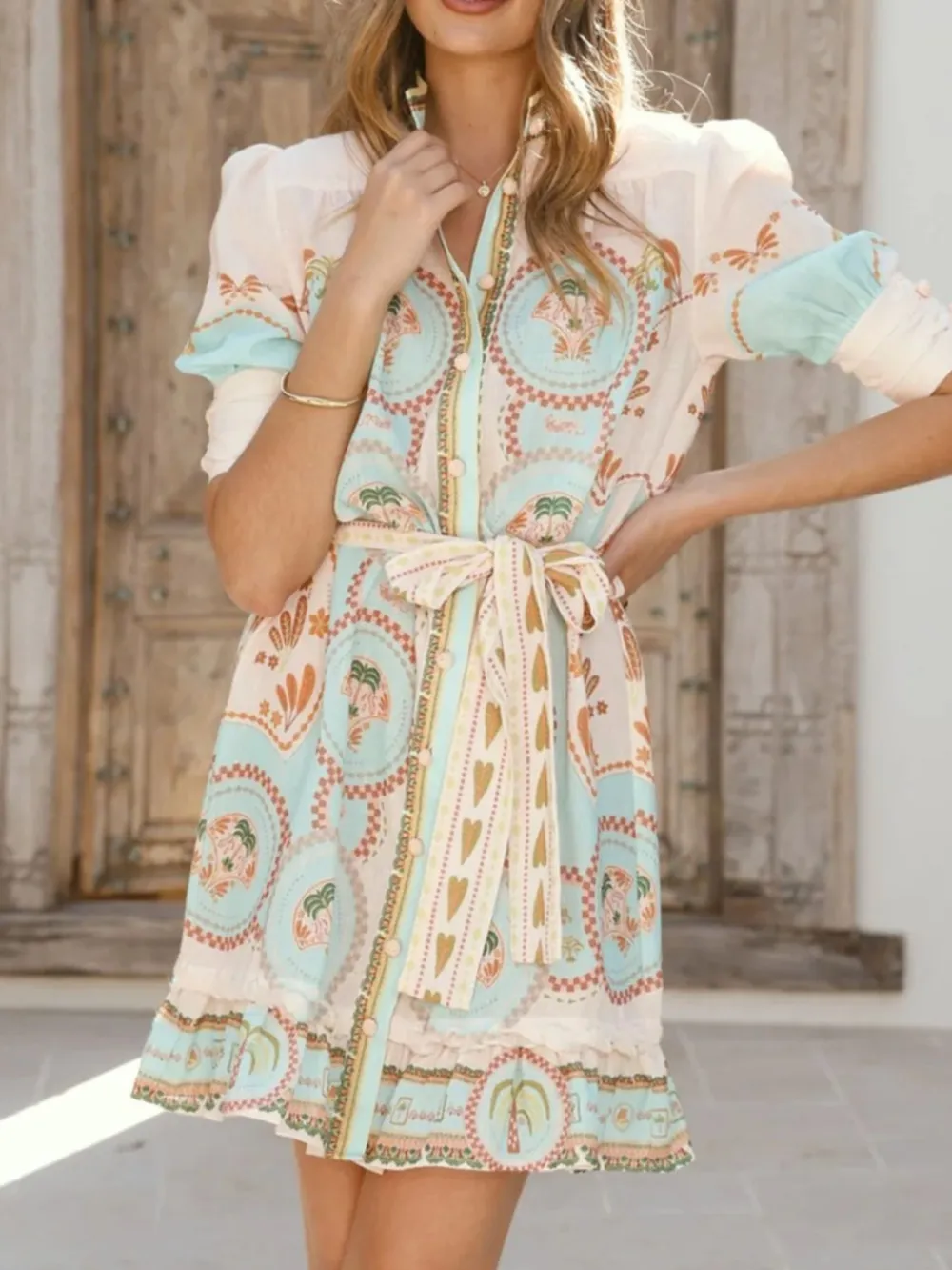 Easy Everyday Tie Waist Mini Dress