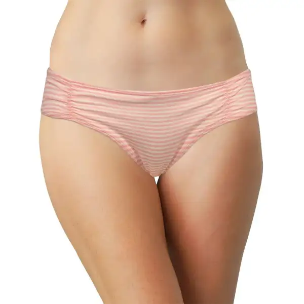 Striped Ruched Soft Bikini Panty