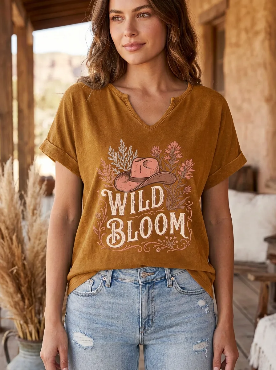Cowboy-Hat Women's V-Neck T-Shirt