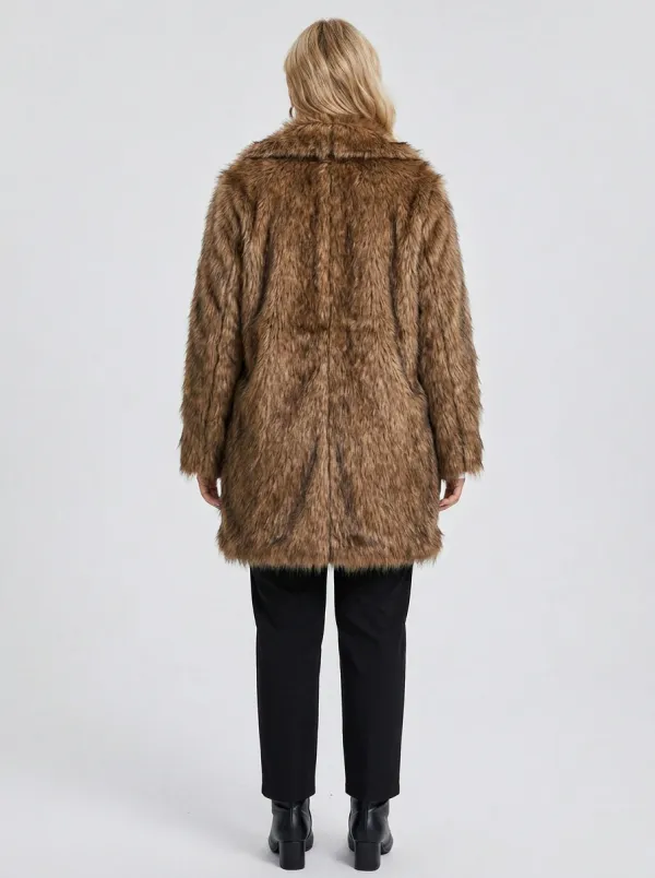 Weekend Lapel Faux Fur Coat