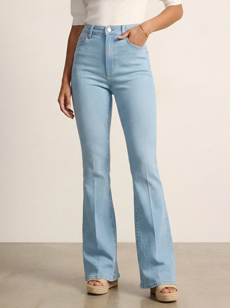 Stretch Women's High-Waist Stretch Flare Jeans