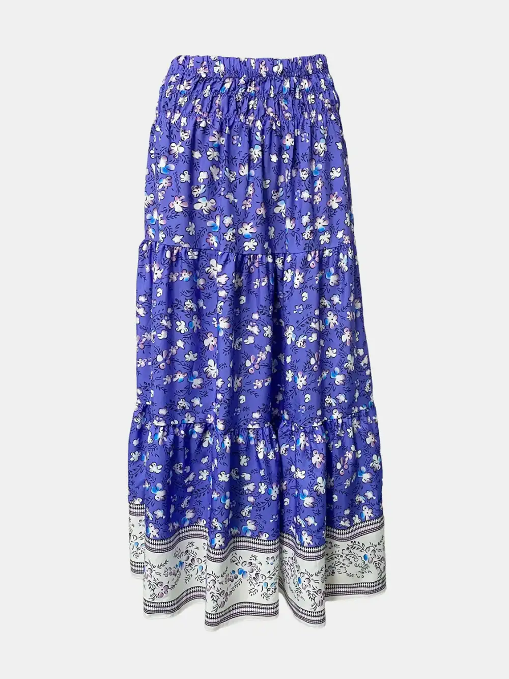 Full Size Tiered Printed Skort