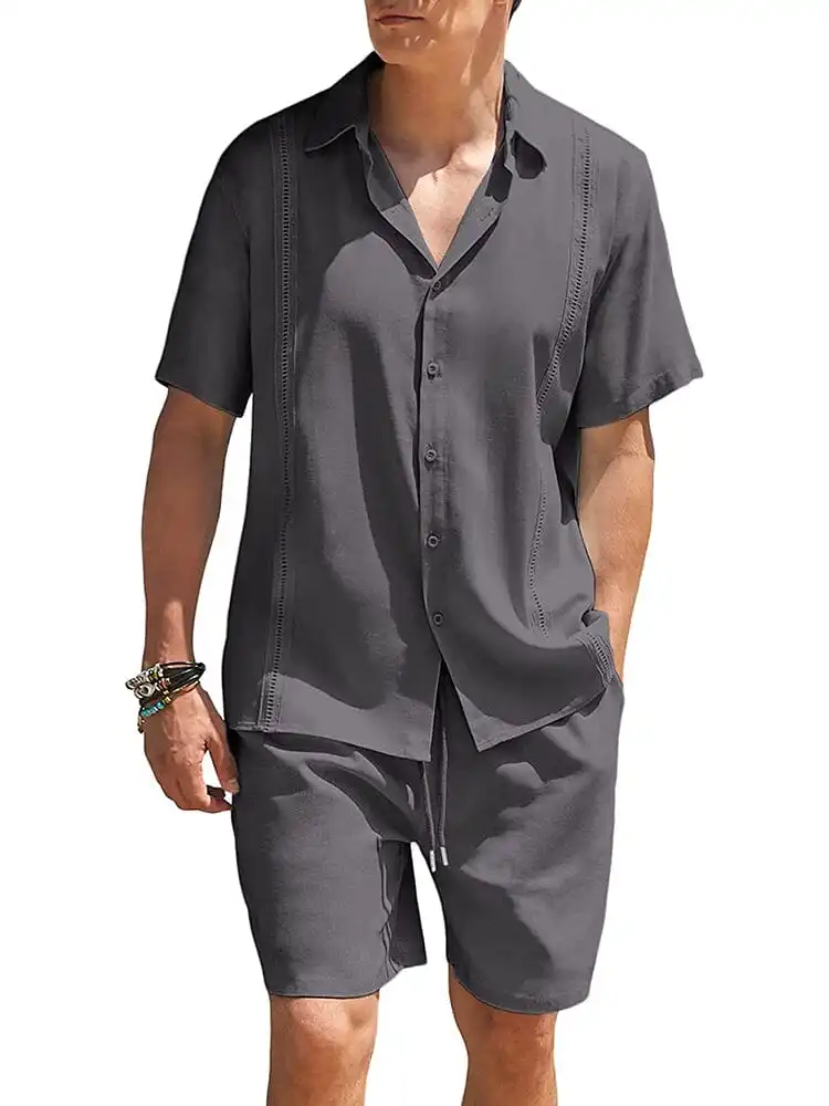 Beach Guayabera Linen Set