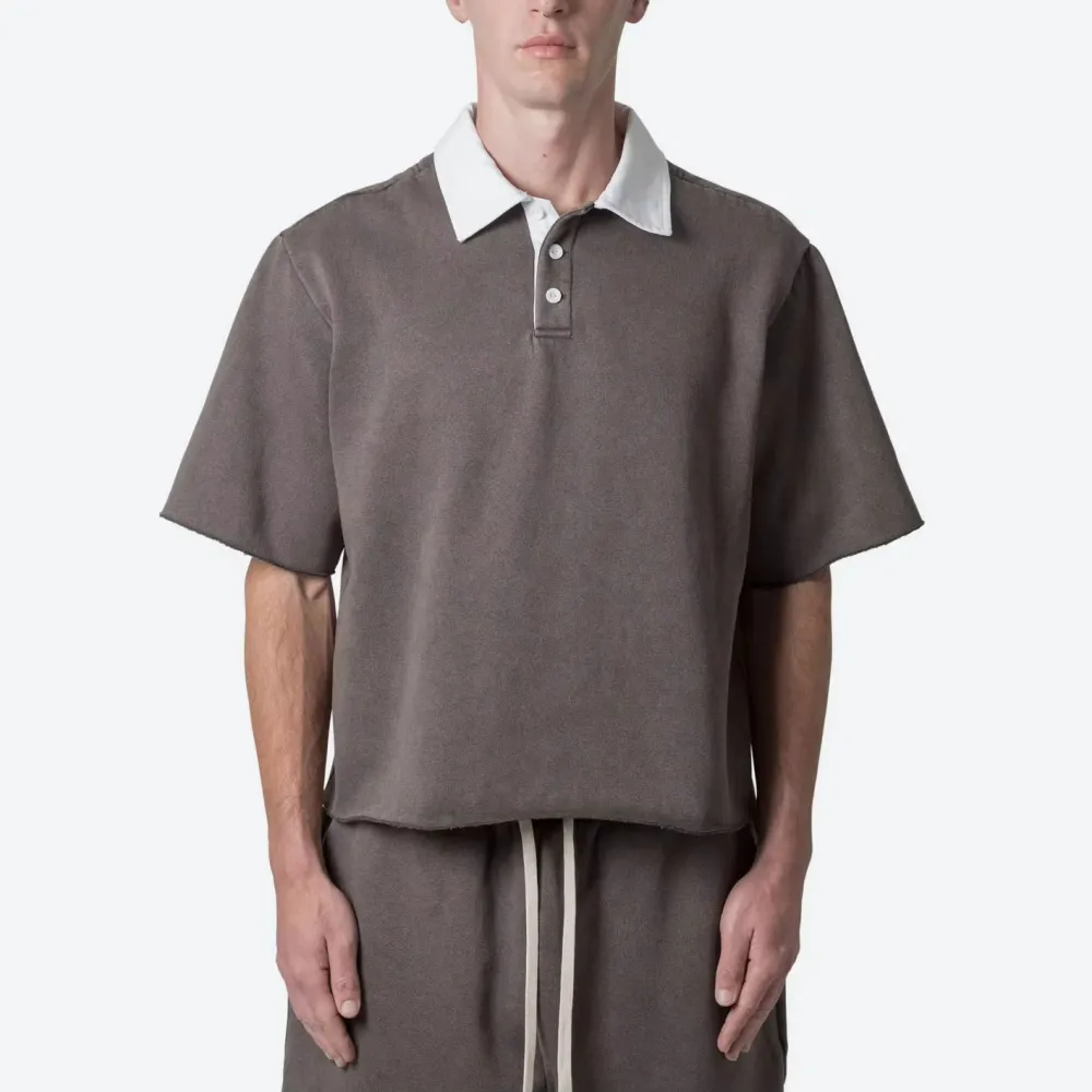 Men's Oversized Colorblock Polo T-Shirt