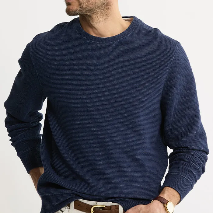 Doubleface Mesh Crewneck Pullover