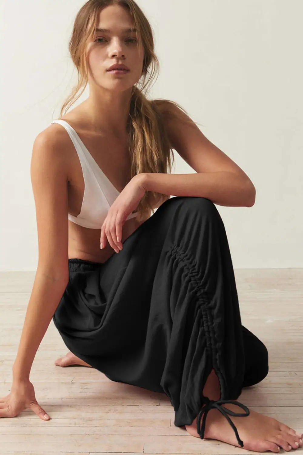 Everyday Drawstring Ruched Pants