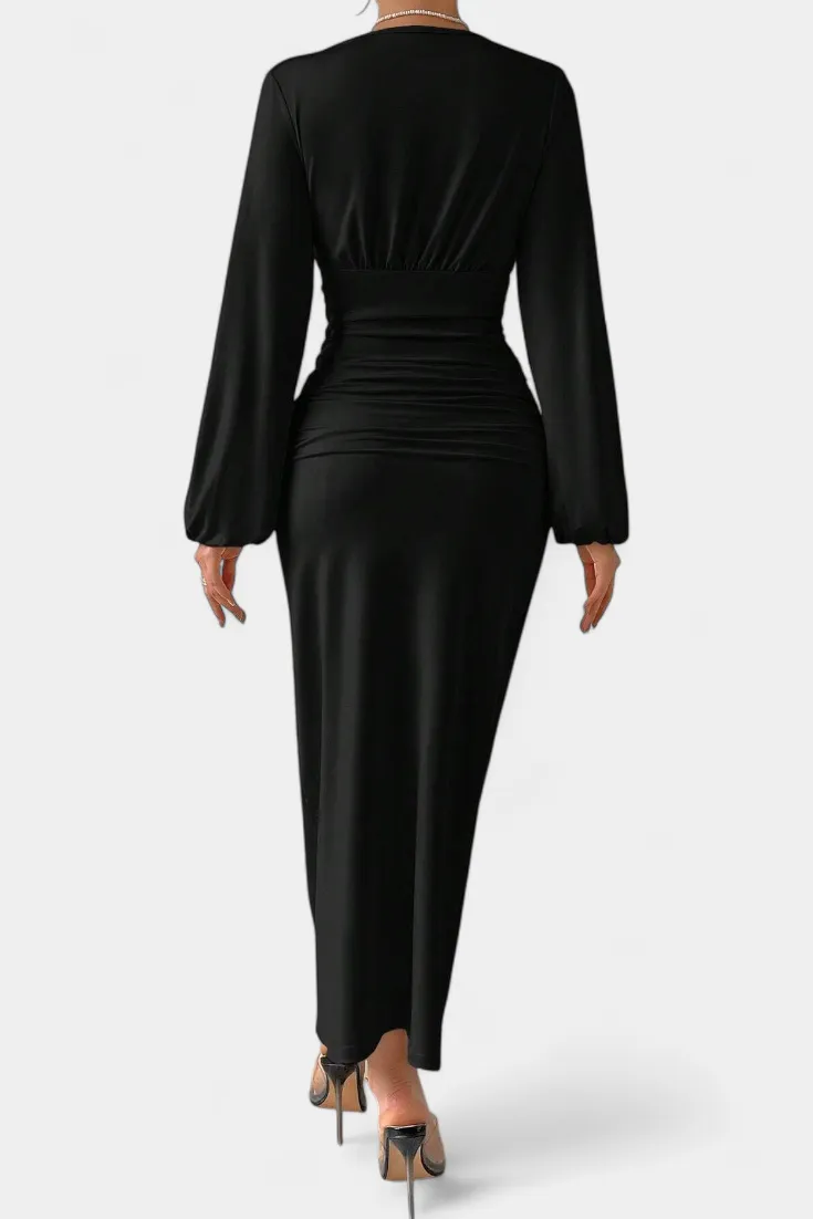 Gradient-Print Midi Dress