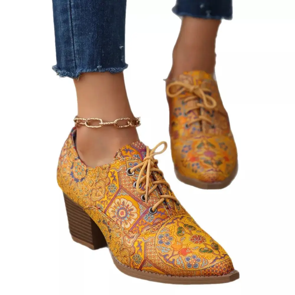 Refined Pointed Toe Block Heel Ankle Boots