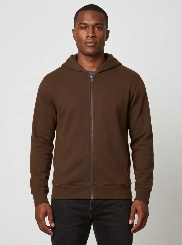 Men's Star Detail Graphic Full-Zip Hoodie