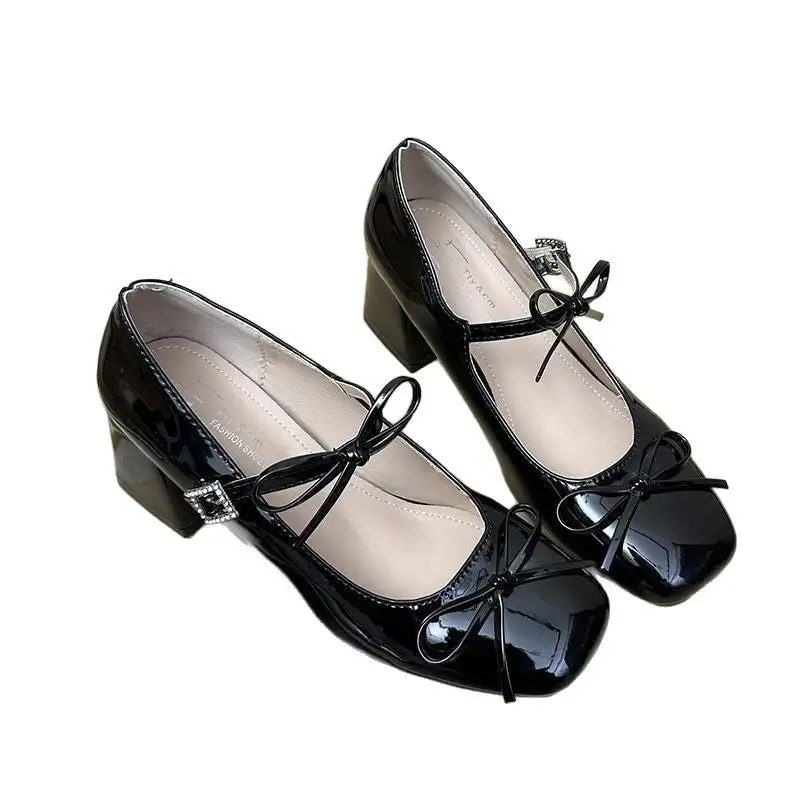 Clean Profile Strap Low Heel Shoes