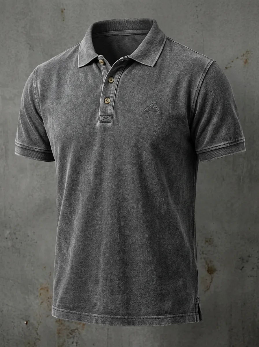Mountain-Detail -Detail Men's Polo Shirt