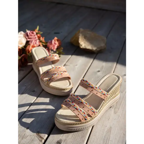 Classic Open Toe Platform Wedge Sandals