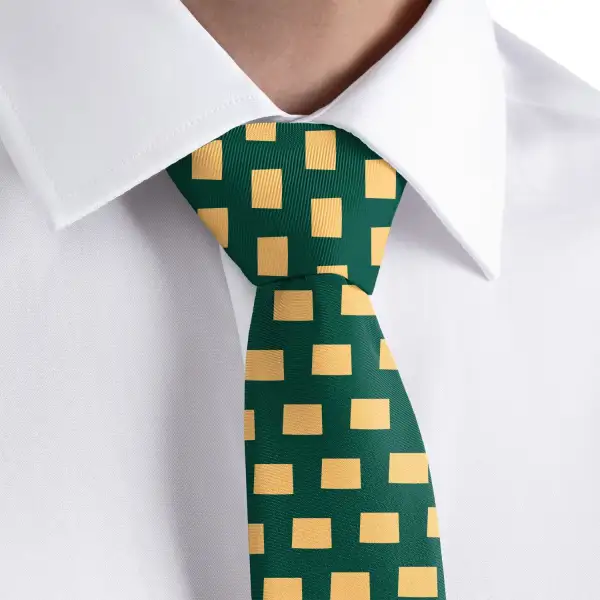 Elegant Outline Emblem Motif Necktie