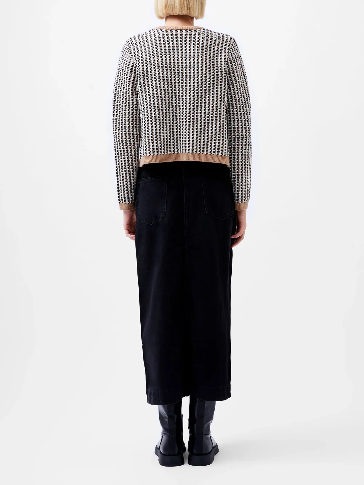 Stylish Textured Crewneck Cardigan