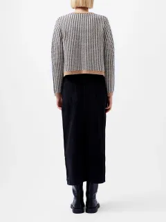 Stylish Textured Crewneck Cardigan