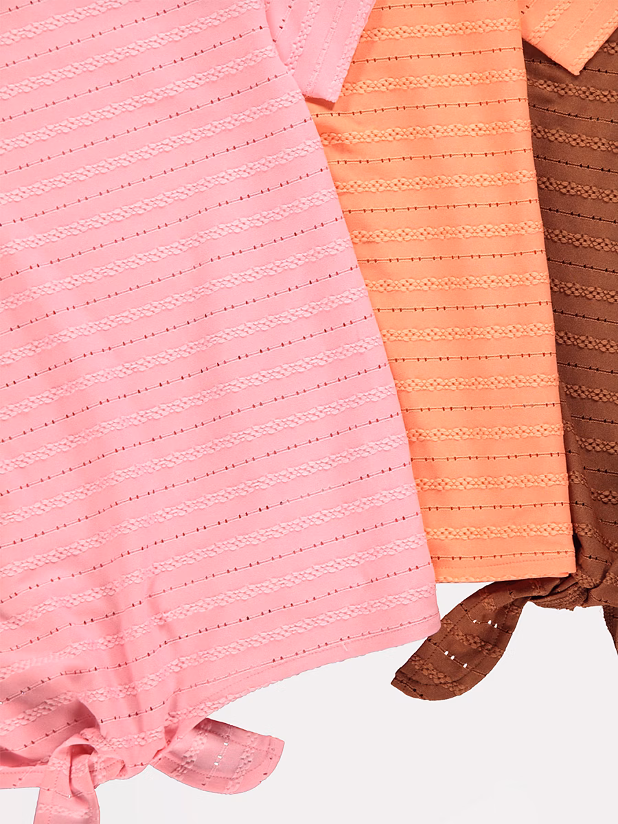 Embroidered Cropped T Shirts 3 Pack detail 1
