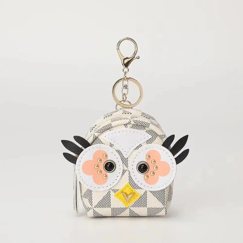 Cartoon Owl Keychain Pouch Mini Wallet Portable Storage Bag