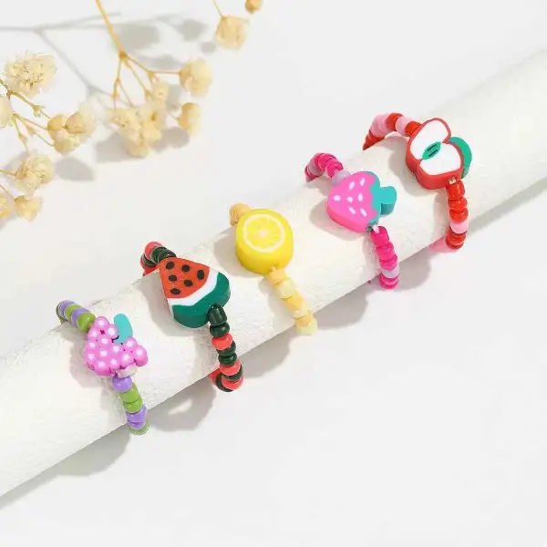 Fruit Charm Beaded Ring
