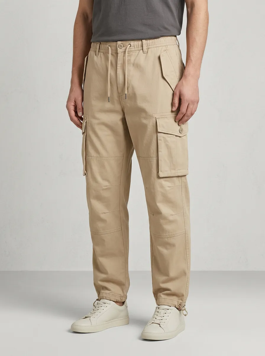 Men's Multi-Pocket Drawstring Outdoor Inspired Cargo Pants