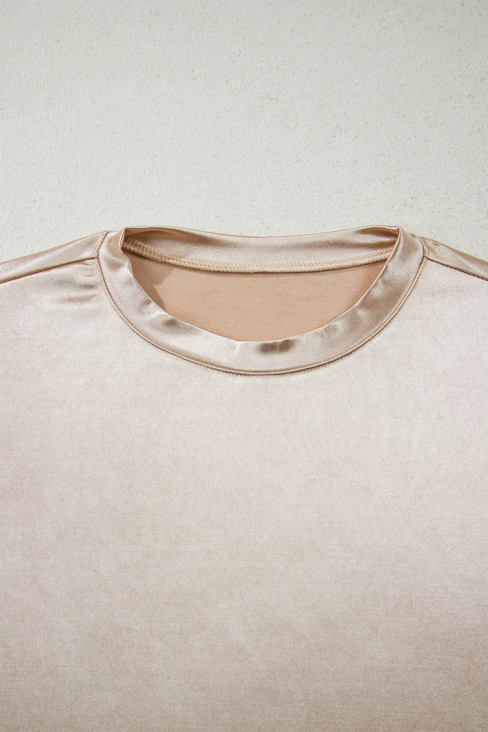 Gold Round Neck Metallic Tank Top