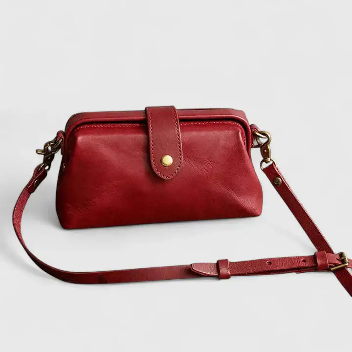 Structured Pebbled Leather Handbag