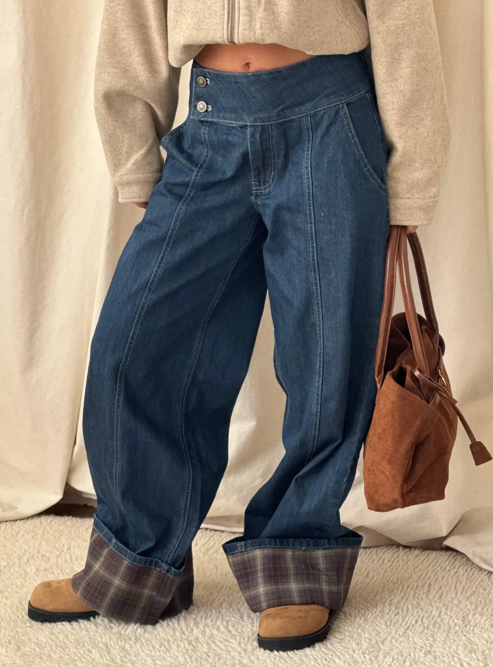 Nikoletta Foldover Jeans