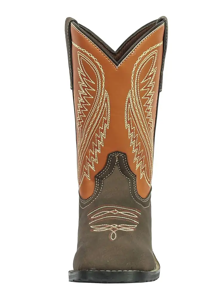 Distinctive Men's Western Boots With Stitched Shaft