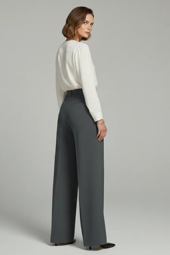  Wide Leg Casual Palazzo Pants